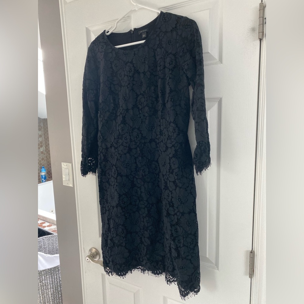 $185 Value Ann Taylor Black Floral Lace Dress - Perfect Condition • Gorgeous!